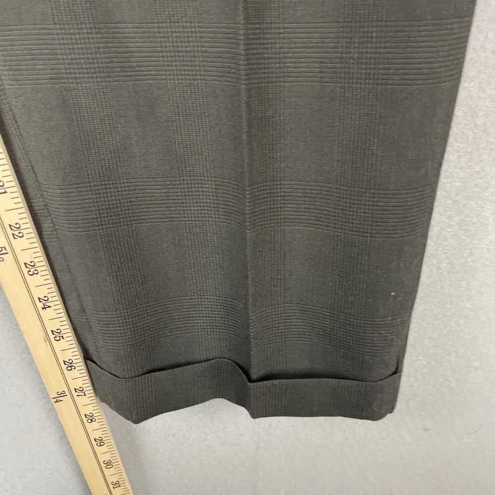Kilburne and Finch Mens 2 Piece Suit Blazer‎ 43R Brown Gray Plaid Pants 34x28